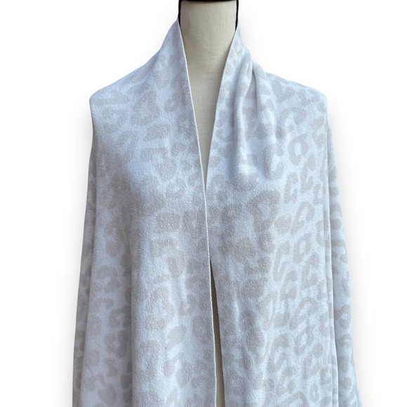 Barefoot Dreams Sweaters - Barefoot Dreams CozyChic Barefoot In the Wild Pashmina Cardigan Cream Stone 1X